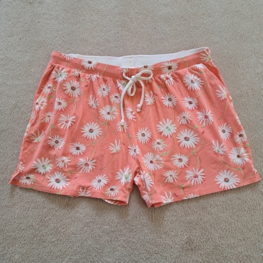 ❤️ Munki Munki PJ Shorts Women's XXL Pajama Bottoms Floral Print NWOT